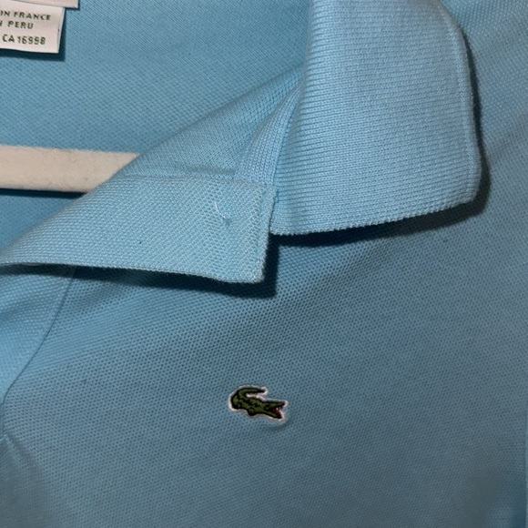Baby blue Lacoste polo - Picture 3 of 5